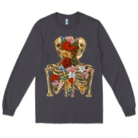 Smoke flower skeleton Long Sleeve Tee - RanaPortraitStore