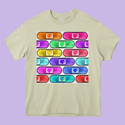 Plaster Seamless Pattern Heavy Core Tee Designed By Bundleandbundleshop