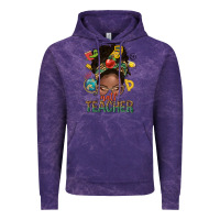 Cloud Purple math teacher life afro messy bun Vintage Hoodie - NancyCooperArtShop