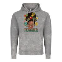 Cloud Rock math teacher life afro messy bun Vintage Hoodie - NancyCooperArtShop
