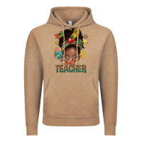 Vintage Coffee math teacher life afro messy bun Vintage Hoodie - NancyCooperArtShop