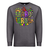 Charcoal Heather mardi gras olivia Premium Sweatshirt - OliviaCreatesArt