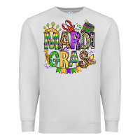 Dove Grey mardi gras olivia Premium Sweatshirt - OliviaCreatesArt