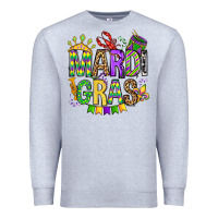 Heather Grey mardi gras olivia Premium Sweatshirt - OliviaCreatesArt