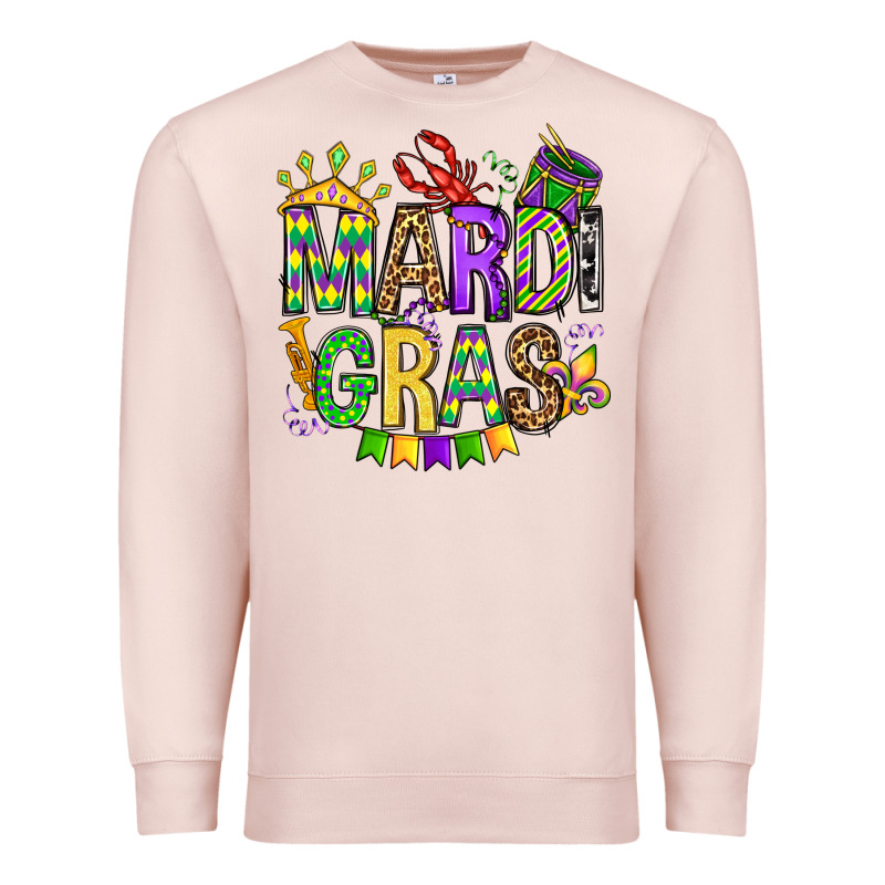 Mardi Gras Olivia Premium Sweatshirt by OliviaCreatesArt | Teevron