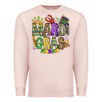Pale Pink mardi gras olivia Premium Sweatshirt - OliviaCreatesArt