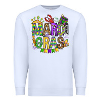 White mardi gras olivia Premium Sweatshirt - OliviaCreatesArt