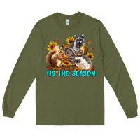 Army Green Fall Tis The Season Animals Long Sleeve Tee - LillyAllenDesigns