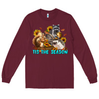 Burgundy Fall Tis The Season Animals Long Sleeve Tee - LillyAllenDesigns