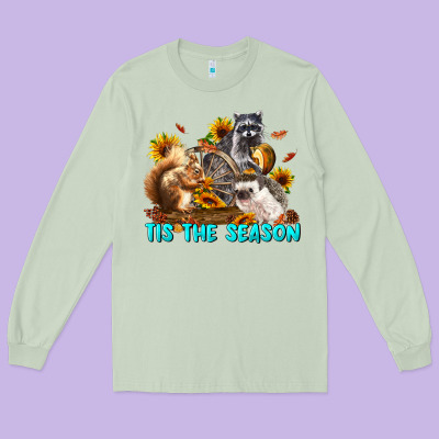 Fall Tis The Season Animals Long Sleeve Tee Designed By Lillyallendesigns