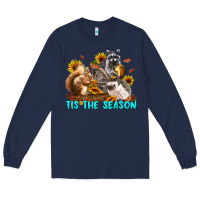 Navy Fall Tis The Season Animals Long Sleeve Tee - LillyAllenDesigns