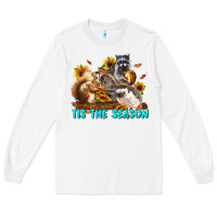 White Fall Tis The Season Animals Long Sleeve Tee - LillyAllenDesigns