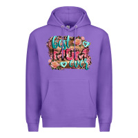 Purple Best Mom ever Mother's Day Premium Hoodie - CowGirlArtShop