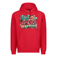 Red Best Mom ever Mother's Day Premium Hoodie - CowGirlArtShop