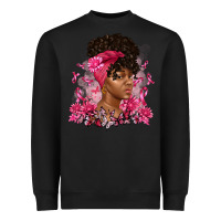 Black breast cancer afro woman Heavyweight Sweatshirt - Artiststas