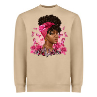 Breast Cancer Afro Woman Heavyweight Sweatshirt | Teevron