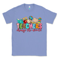 Colony Blue teacher change the world Classic Tee - MaliasSmallBusiness