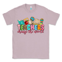 Lilac teacher change the world Classic Tee - MaliasSmallBusiness