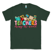 Sports Green teacher change the world Classic Tee - MaliasSmallBusiness