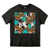 Asphalt western turquoise seamless pattern Heavy Core Tee - BundleAndBundleShop