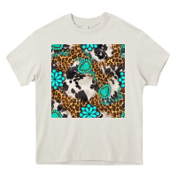 Cream western turquoise seamless pattern Heavy Core Tee - BundleAndBundleShop