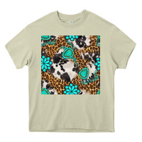 Mossy western turquoise seamless pattern Heavy Core Tee - BundleAndBundleShop