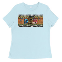 Baby Blue soldier dad license  plate Ladies Tee - Artiststas