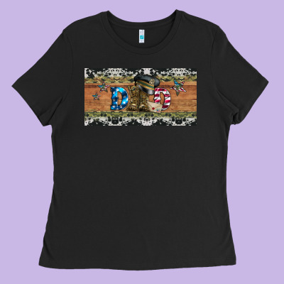 Soldier Dad License  Plate Ladies Tee Designed By Artiststas