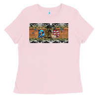 Bubblegum Pink soldier dad license  plate Ladies Tee - Artiststas