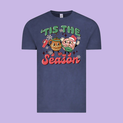 Mexican Christmas Tis The Season Vintage Tee Designed By Maliassmallbusiness