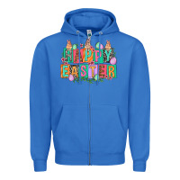 True Royal Happy Easter with plate letters Easter Day Zipper Hoodie - HowdyJamesFarm