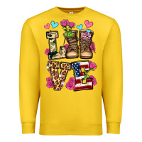 Lemon love valentine's day army boots olivia Premium Sweatshirt - OliviaCreatesArt