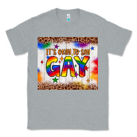 Heather Grey it's okay to say gay tumbler Classic Tee - JahusDesignShop