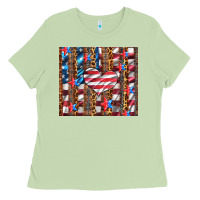 Matcha western usa flag heart and stars tumbler Ladies Tee - Artiststas