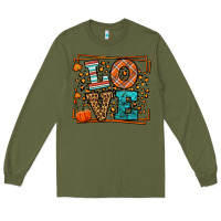 Army Green Fall Autumn Leopard Love Long Sleeve Tee - LillyAllenDesigns