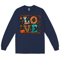 Navy Fall Autumn Leopard Love Long Sleeve Tee - LillyAllenDesigns