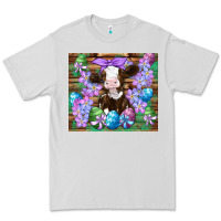 Dove Grey easter cow eggs flowers daisys Premium Tee - Artiststas