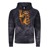 Cloud Black love leopard with lips Vintage Hoodie - NancyCooperArtShop