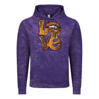 Cloud Purple love leopard with lips Vintage Hoodie - NancyCooperArtShop