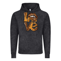 Vintage Black love leopard with lips Vintage Hoodie - NancyCooperArtShop
