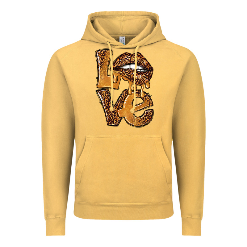 Love Leopard With Lips Vintage Hoodie by NancyCooperArtShop | Teevron