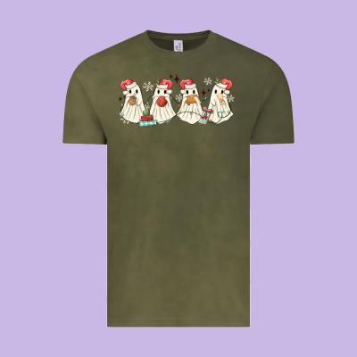 Pantasmas Mexican Christmas Ghosts Vintage Tee Designed By Maliassmallbusiness
