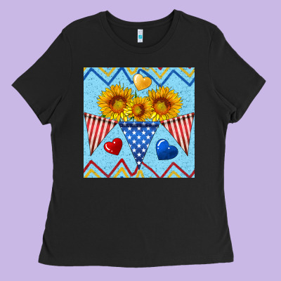 Patriotic Celebration Ladies Tee Designed By Bundleandbundleshop