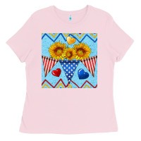 Bubblegum Pink patriotic celebration Ladies Tee - BundleAndBundleShop