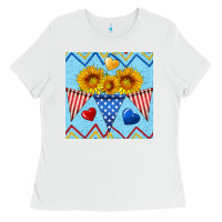 White patriotic celebration Ladies Tee - BundleAndBundleShop