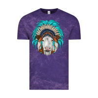 Cloud Purple simmental indian headdress Vintage Tee - JahusDesignShop