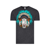 Vintage Black simmental indian headdress Vintage Tee - JahusDesignShop