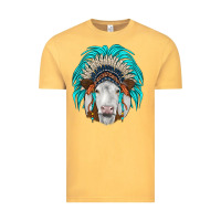 Vintage Mustard simmental indian headdress Vintage Tee - JahusDesignShop