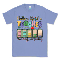 Colony Blue battery life of a teacher monday friday Classic Tee - MaliasSmallBusiness