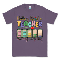 Lavender battery life of a teacher monday friday Classic Tee - MaliasSmallBusiness